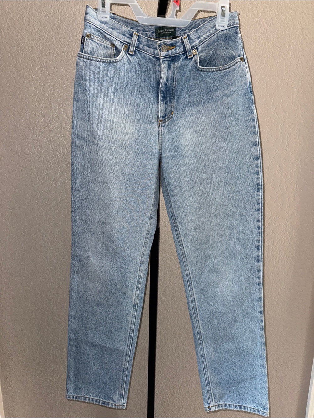 Lauren Ralph Lauren Light Wash High-Rise Straight Jeans size 6